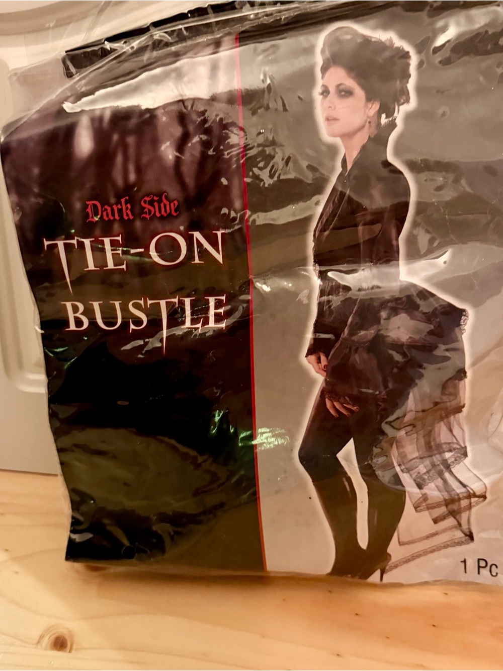 Goth Tie On Black Bustle Halloween Costume - Adult OS